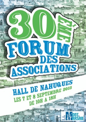 affiche du forum des associations 2013 à Mont de Marsan