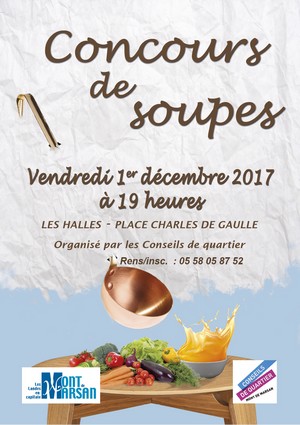image : Affiche concours de soupe 2017 - Conseils de quartier - Mont de Marsan