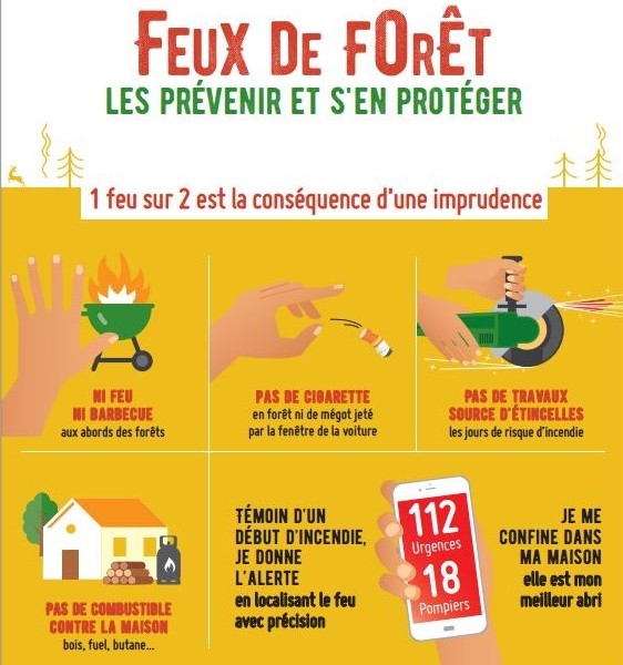 image : Affiche Feux de forêts - les prévenir et sen protéger - Mont de Marsan