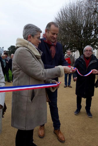 Inauguration du square des anciens combatants - G Darrieussecq - C Dayot - Mont de Marsan