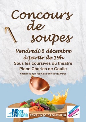 image : Affiche concours de soupe - Conseils de quartier - Mont de Marsan