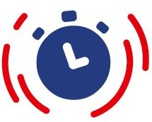 image : Chronometre bleu et rouge