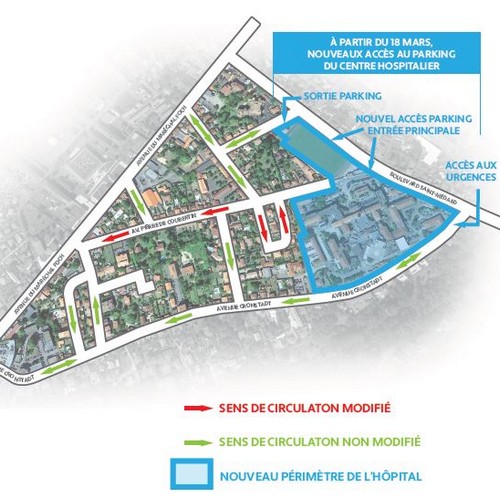 image : Nouveau plan de circulation Avenue Pierre de Coubertin - Mont de Marsan