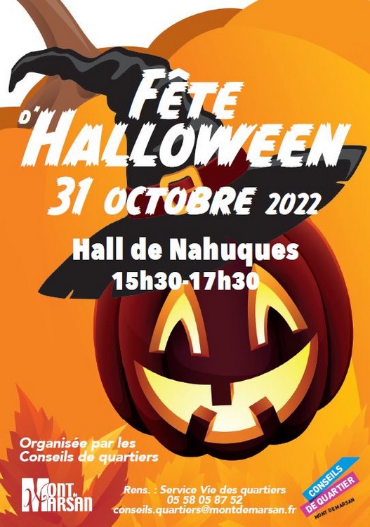 image : visuel de la fête Halloween - Conseils de quartier - Mont de Marsan