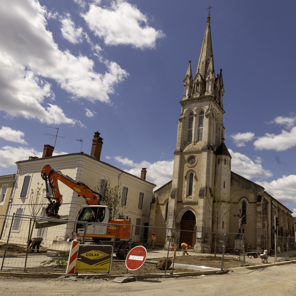 image : Travaux Entrée Nord-ouest - Église - Mont de Marsan