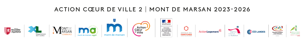 Logos des partenaires Action Cœur de Ville - Mont de Marsan agglo
