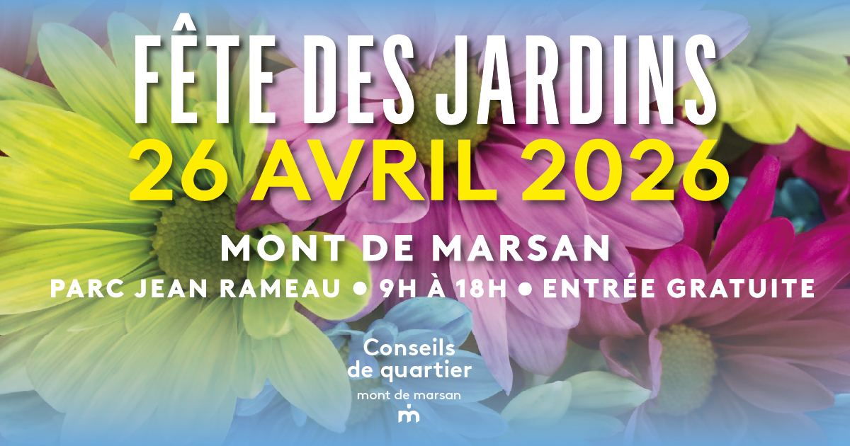 Fête des jardins le dimanche 5 avril 2026 de 9h à 18h au parc Jean Rameau de Mont de Marsan