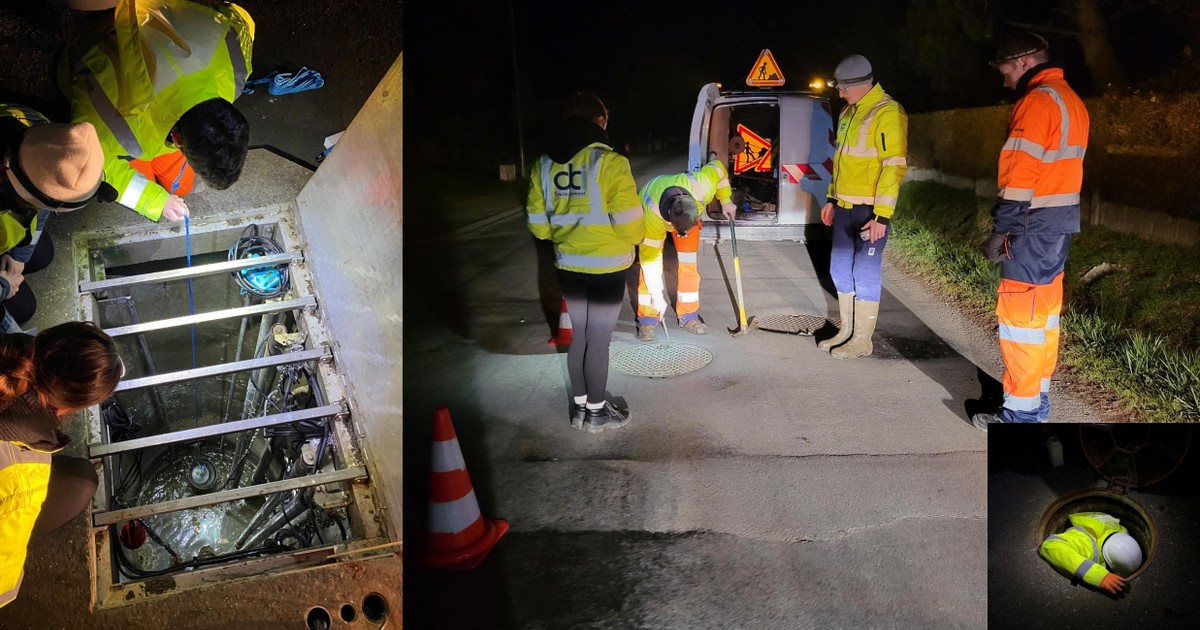 Inspection nocturne réseaux d'assainissement - Régie de l'eau - Mont de Marsan agglo